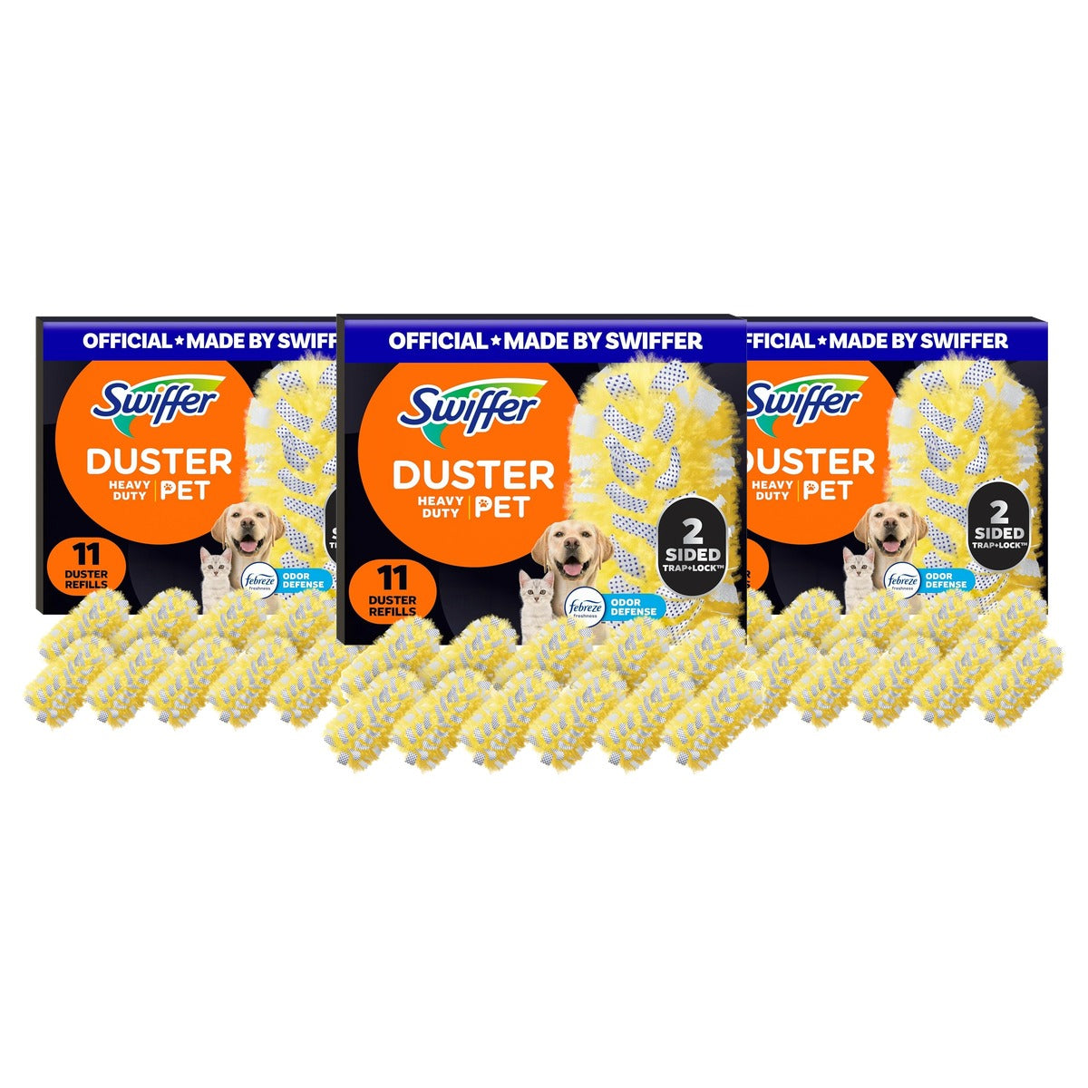 Swiffer 360 Dusters Pet Navullingen Febreze Odor Defense 11 Count - 3-pack