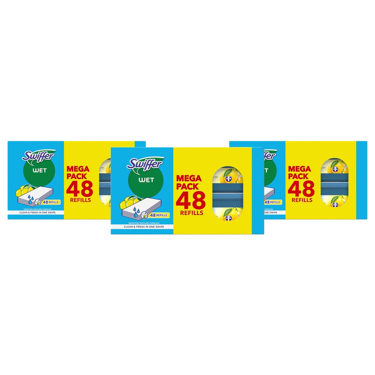 Swiffer bezemdoekjes frisse openluchtgeur 3 x 48 stuks - Voordeelverpakking