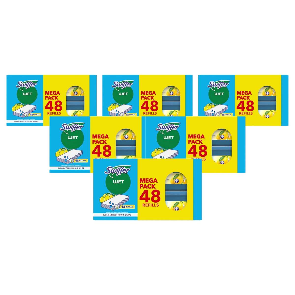 Swiffer bezemdoekjes frisse openluchtgeur 6 x 48 stuks - Voordeelverpakking