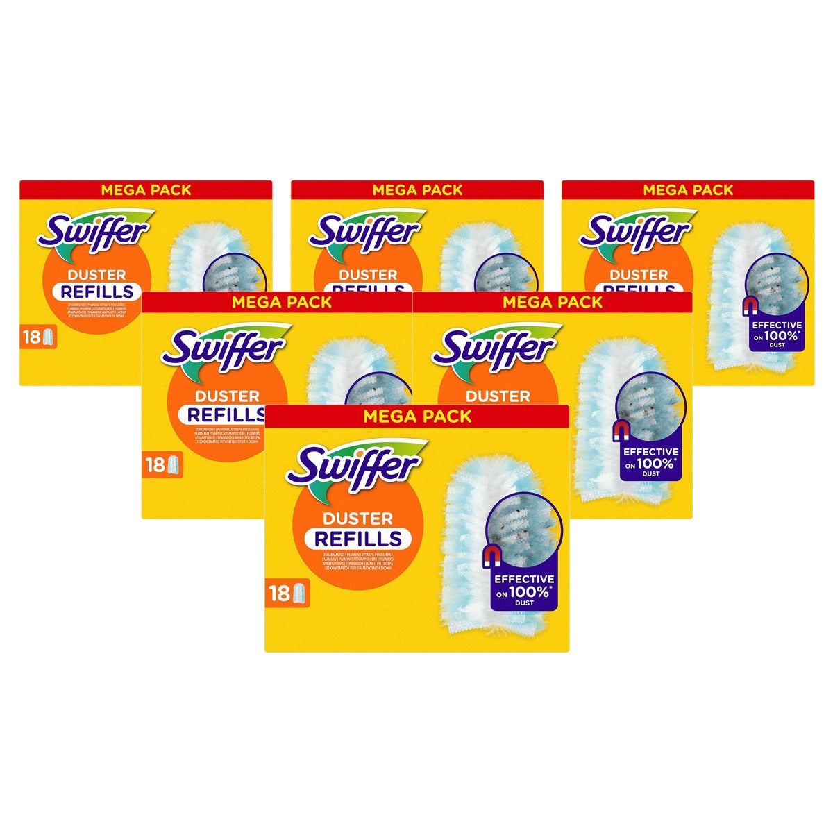 Swiffer Duster navulverpakking 6 x 18 stuks - Voordeelverpakking