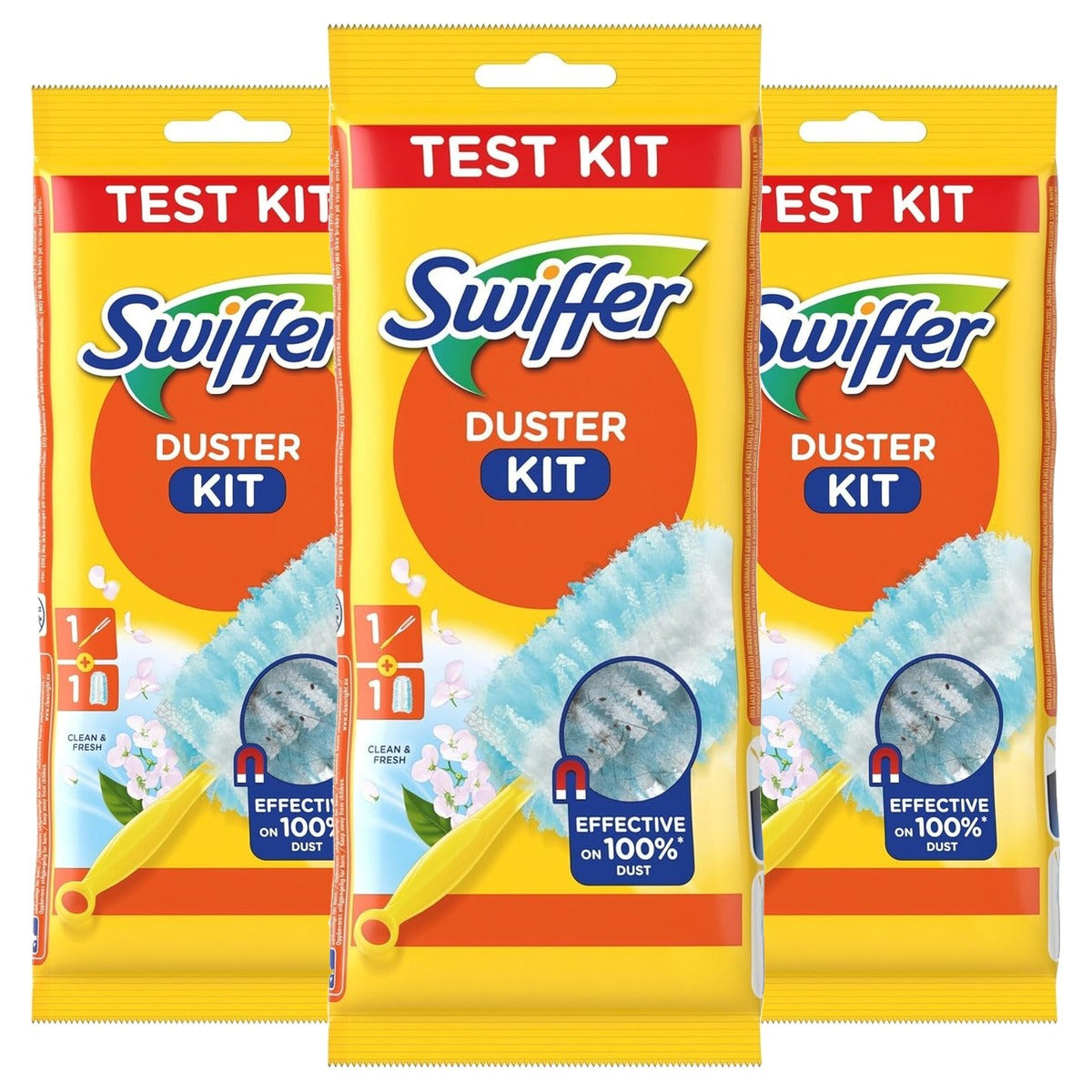 Swiffer Starterset stofmagneten 1 handvat + 1 doek - 3-pack