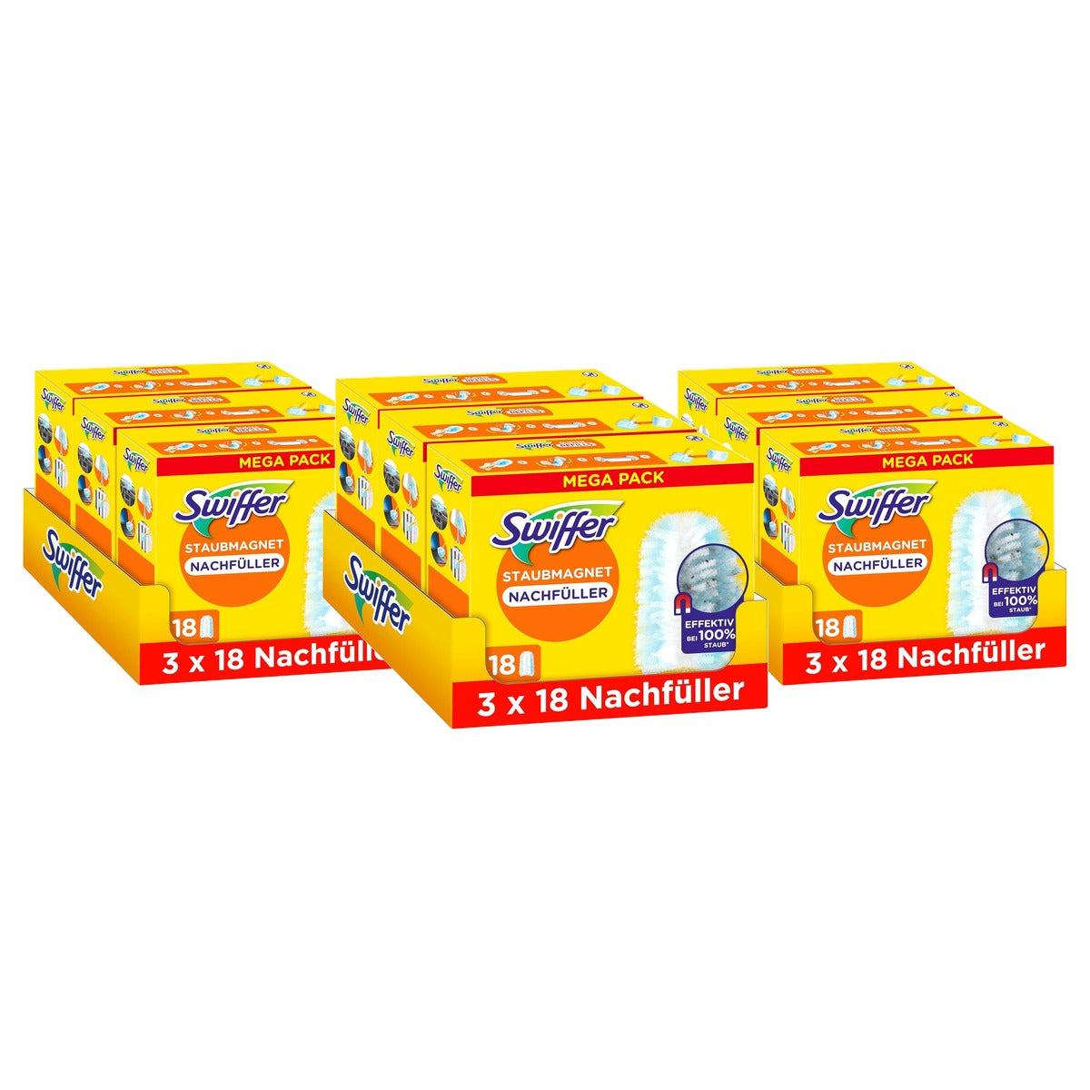 Swiffer Stofmagneet navuldoeken Clean & Fresh 54 doekjes - 3-pack