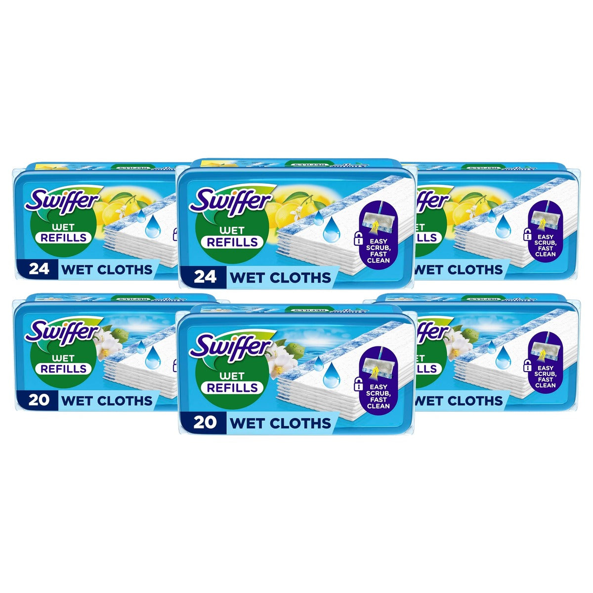 Swiffer Vloerwisser navulling Wet 44 vochtige doekjes - 3-pack