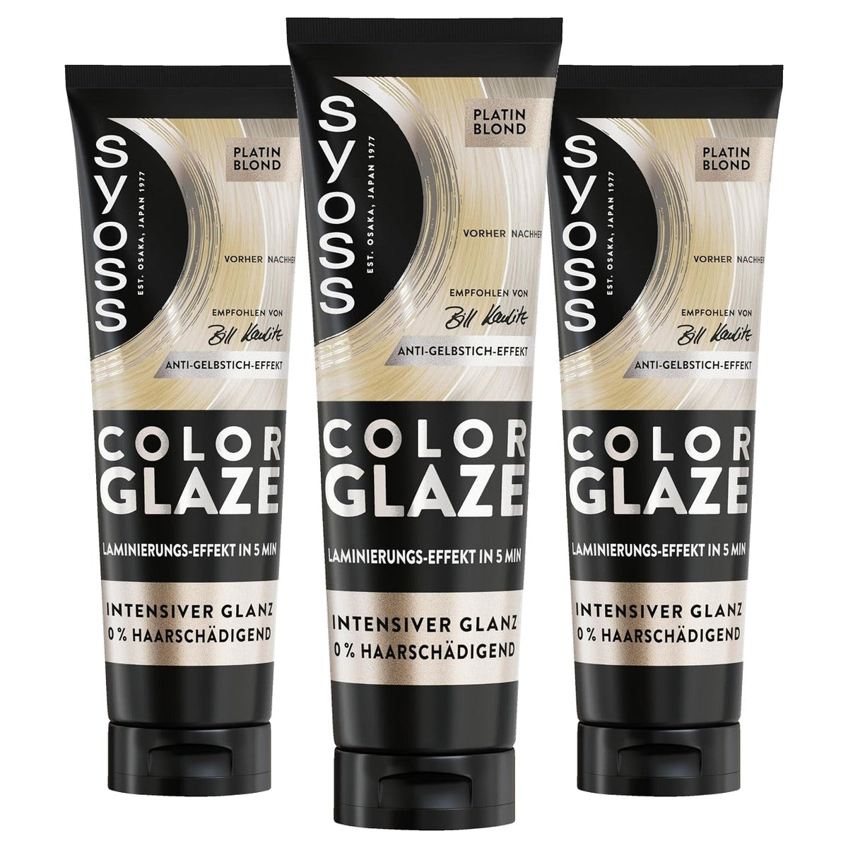 Syoss Color Glaze Glossing Platinum Blonde 3 x 130 ml - Voordeelverpakking