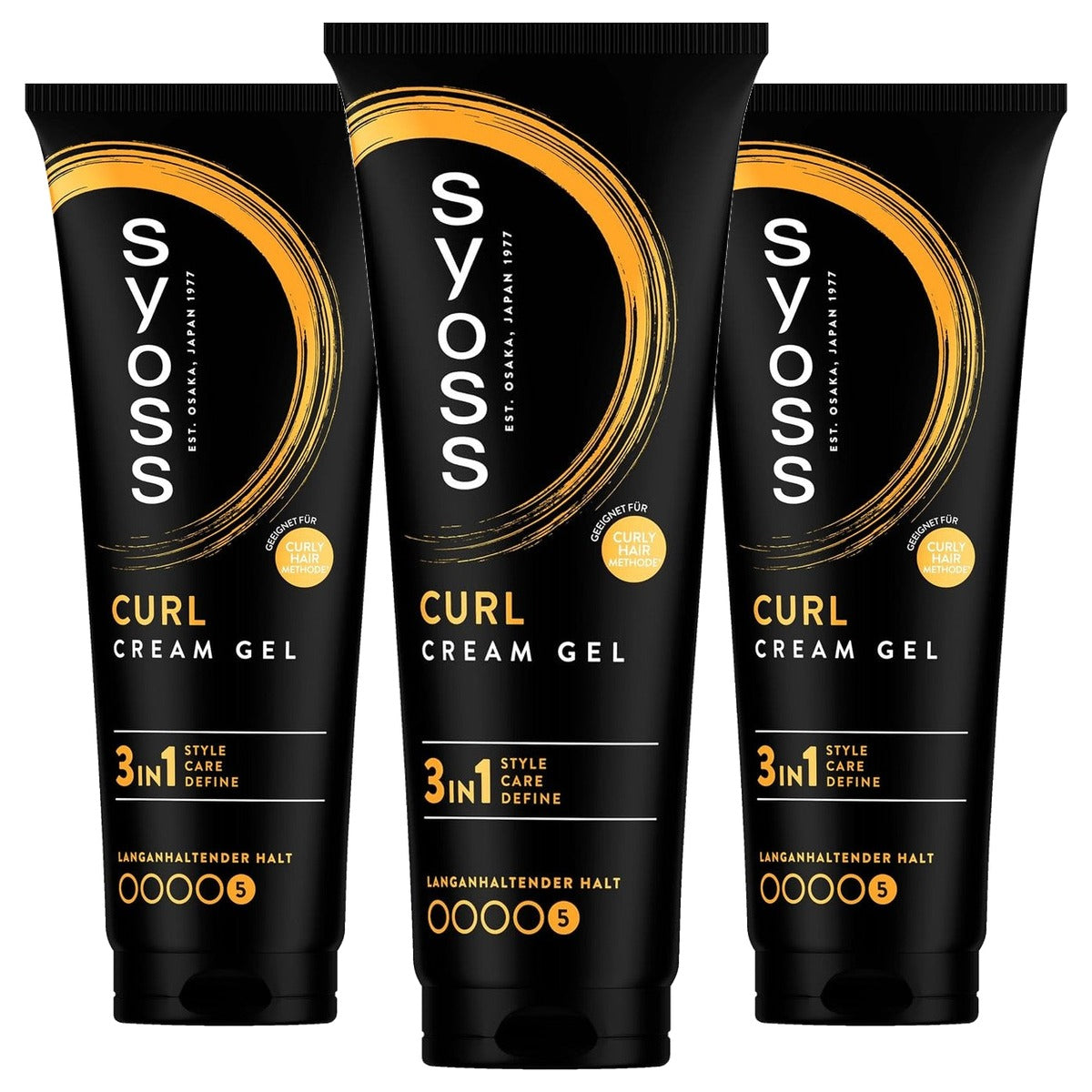Syoss Curl Cream Gel 3 x 250 ml - Voordeelverpakking
