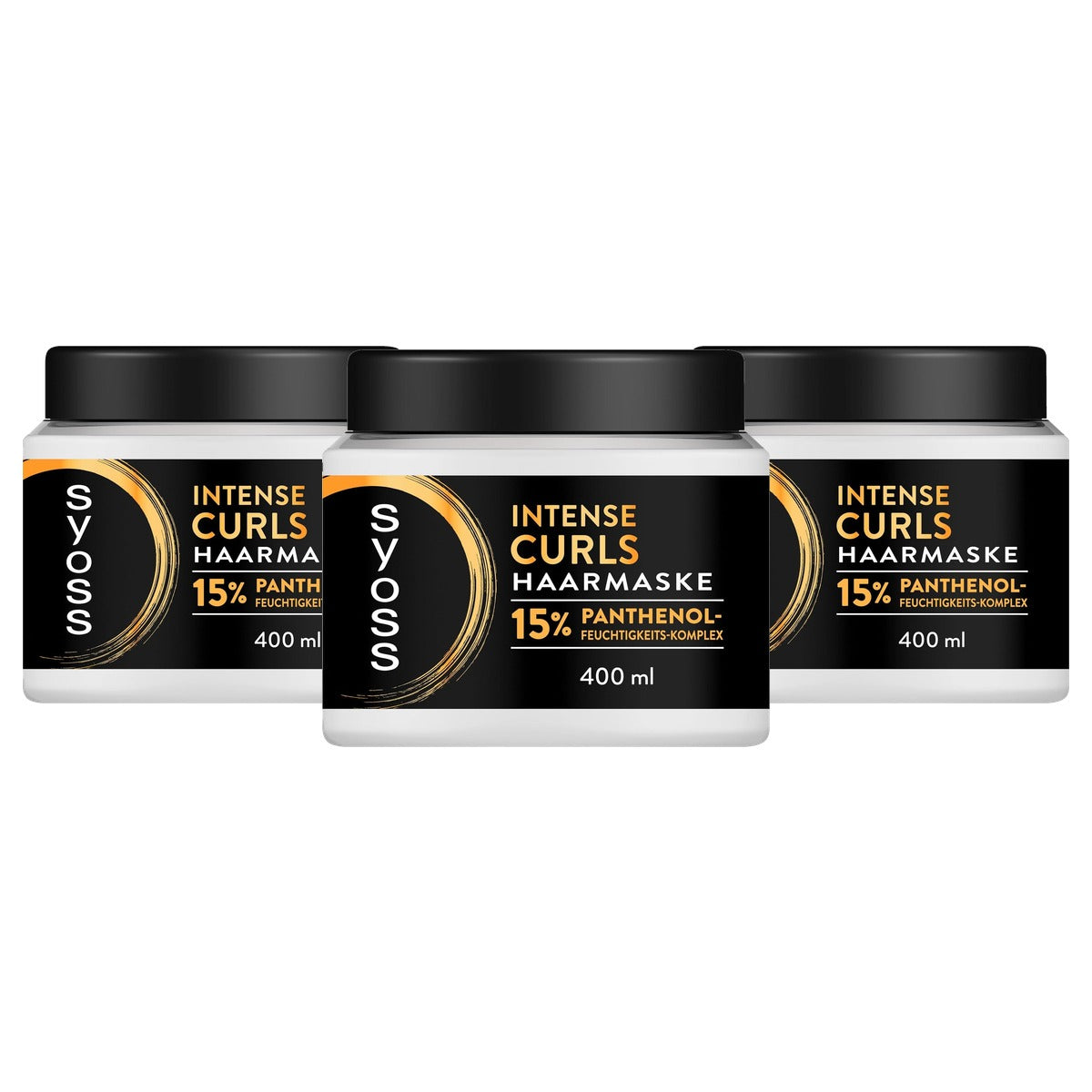 Syoss Intense Curls Haarmasker voor krullen 3 x 400 ml - Voordeelverpakking