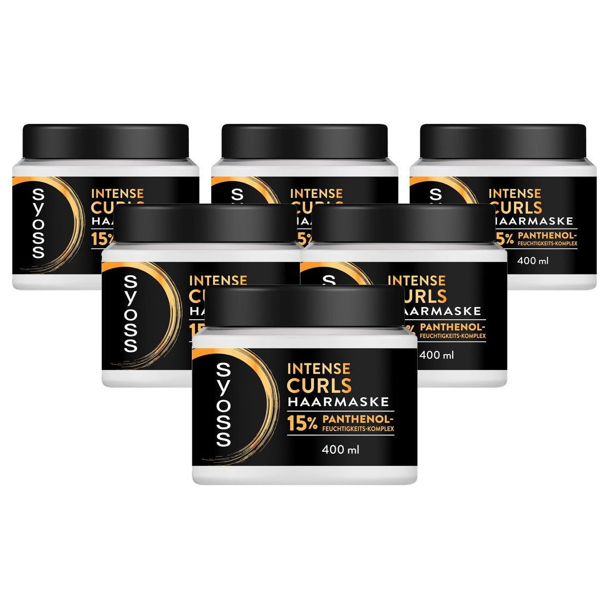 Syoss Intense Curls Haarmasker voor krullen 6 x 400 ml - Voordeelverpakking