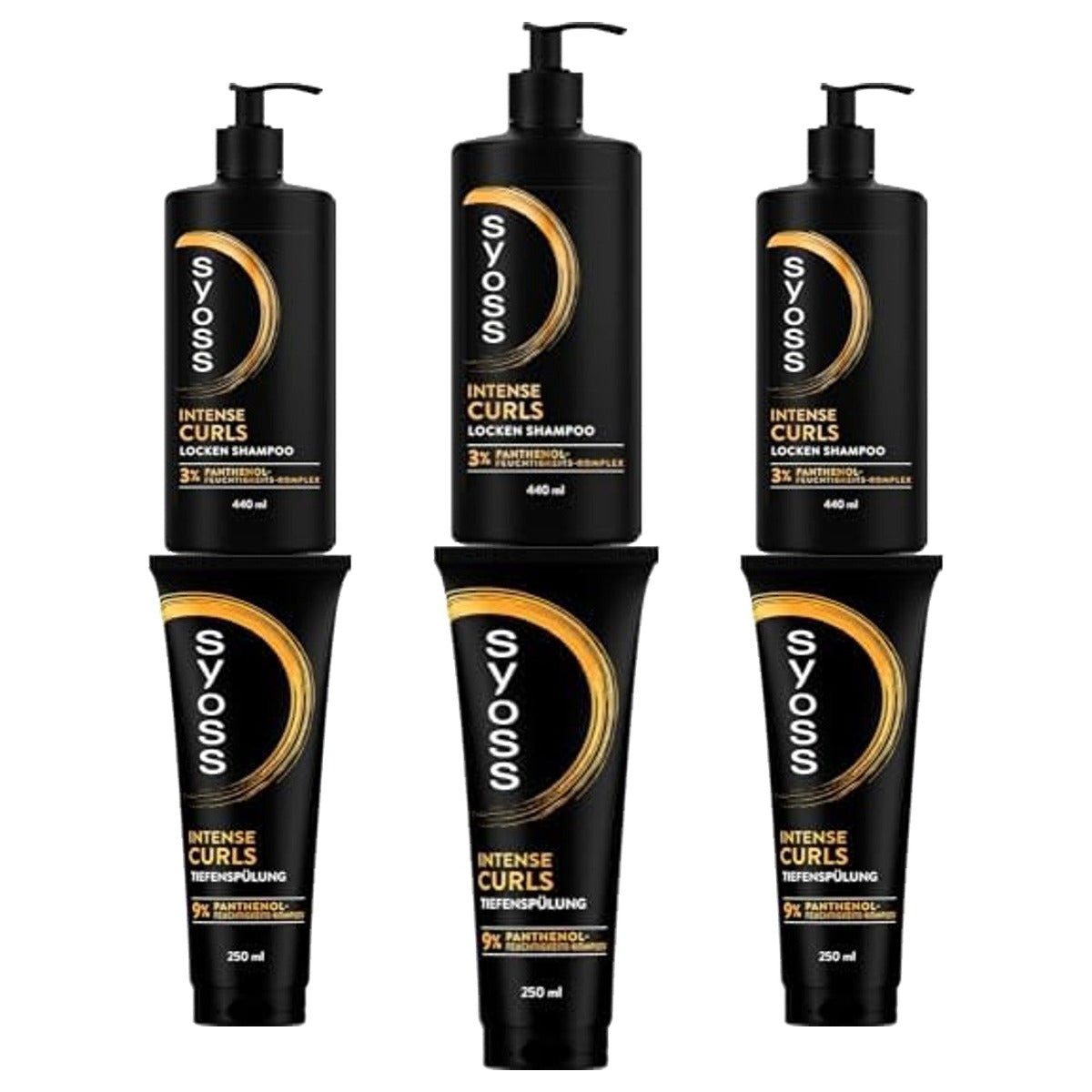 Syoss Intense Curls Set Shampoo 440 ml + Tiefenspülung 3 x 250 ml - Voordeelverpakking