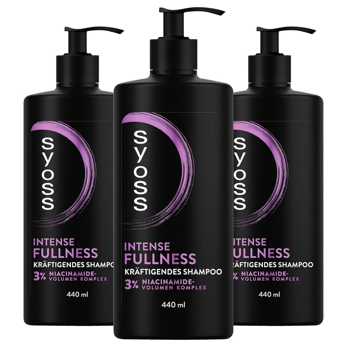 Syoss Intense Fullness Shampoo 440 ml - 3 stuks