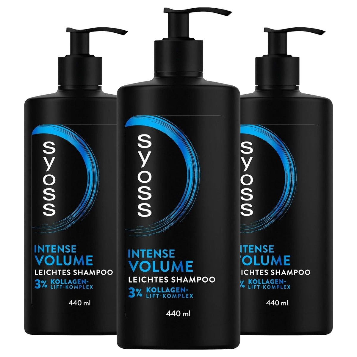 Syoss Intense Volume Shampoo 3 x 440 ml - Voordeelverpakking