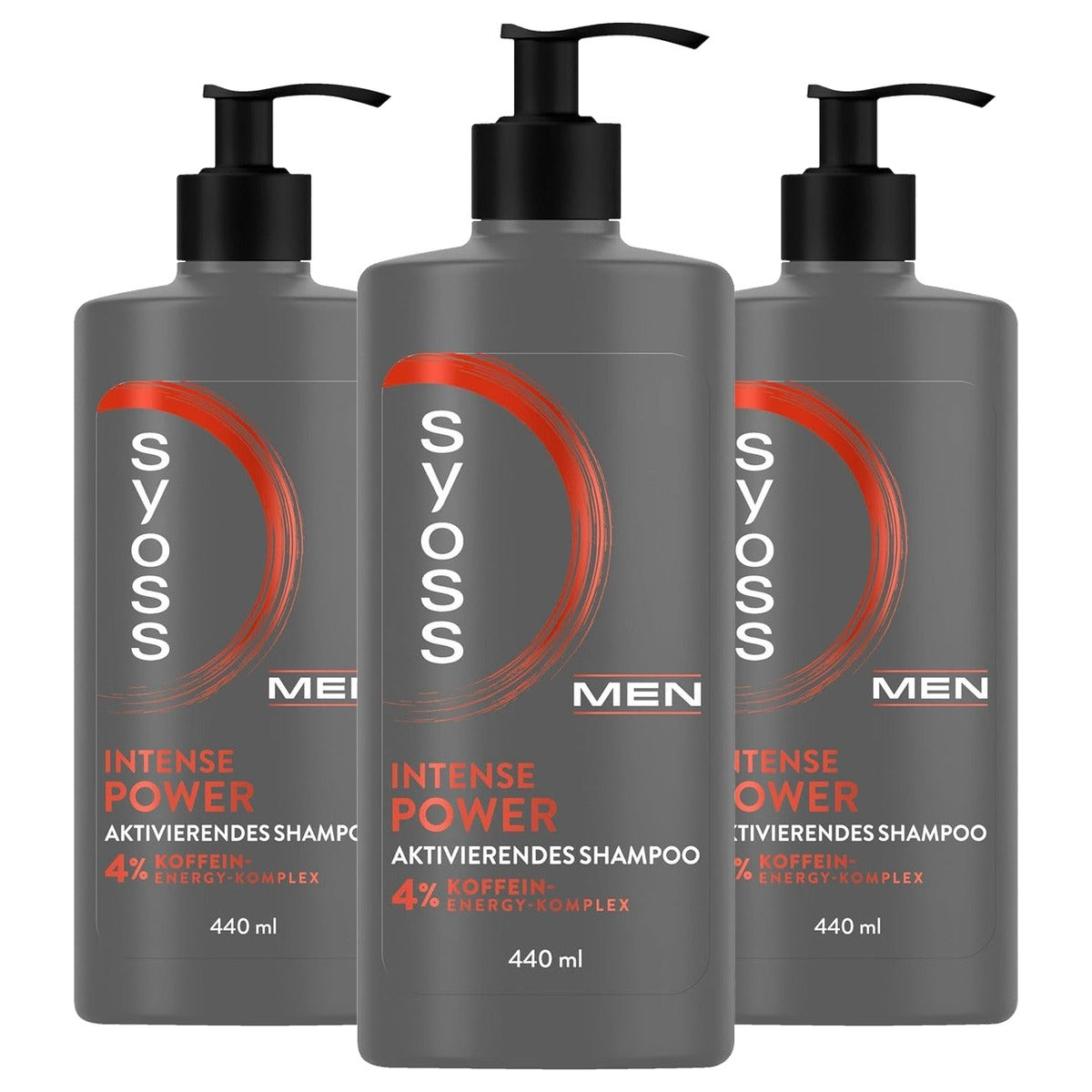 Syoss Men Intense Power Shampoo 440 ml - 3 stuks