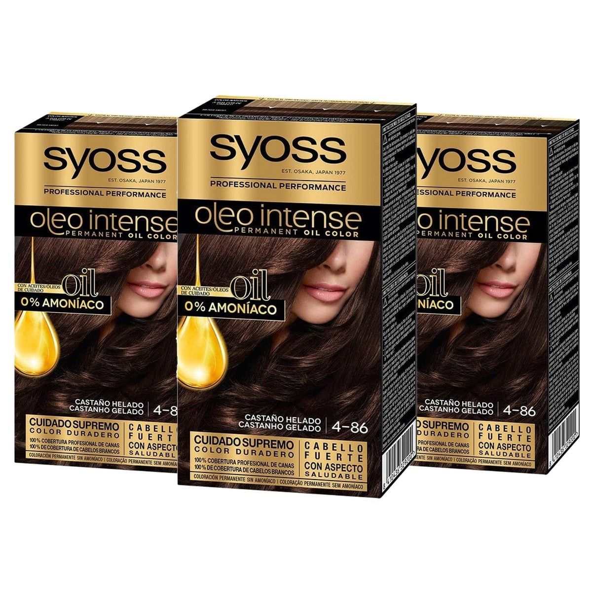 Syoss Oi 4-86 Castañohel 3 x 50 ml - Voordeelverpakking