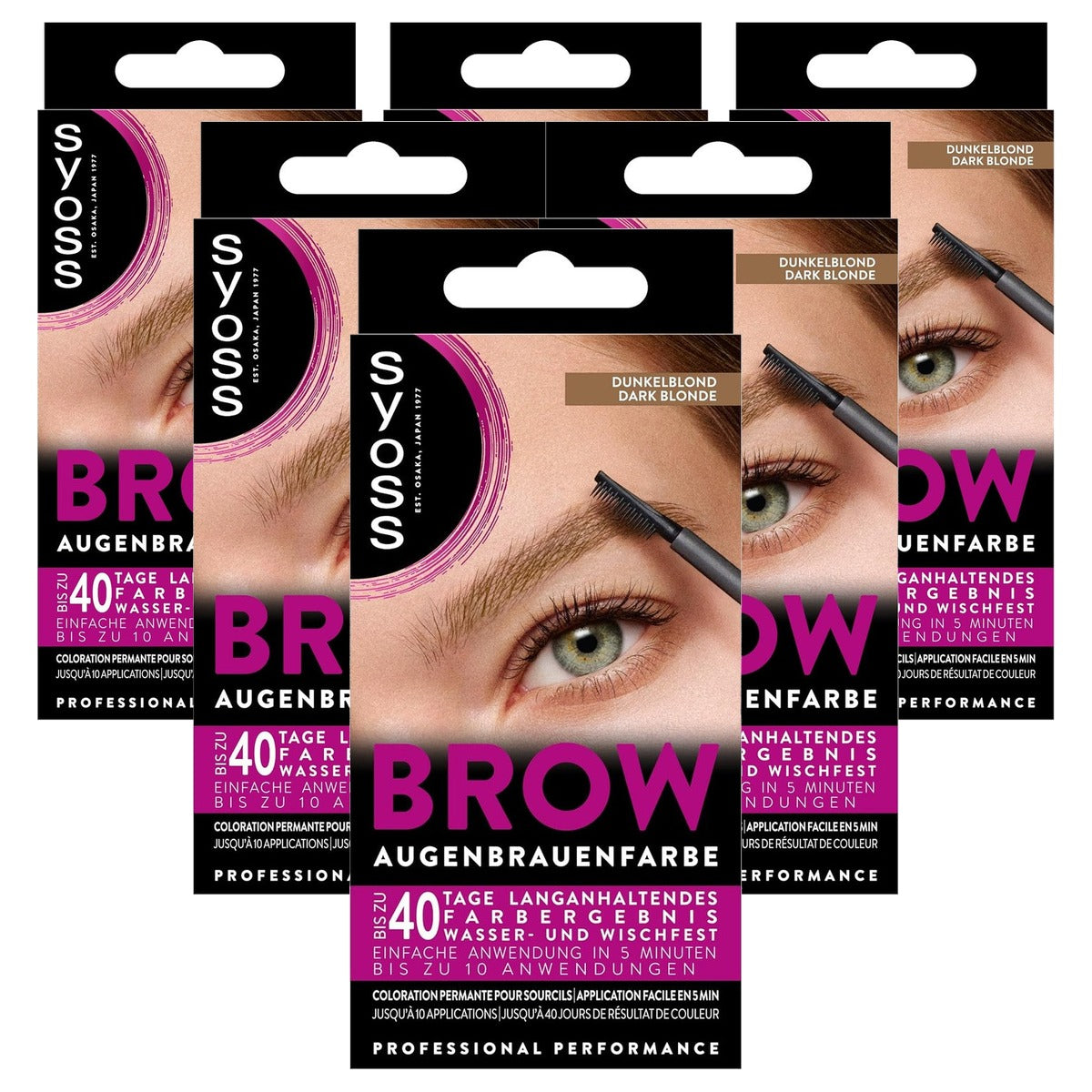Syoss Wenkbrauwkit 6-1 donkerblond 6 x 17 ml - Voordeelverpakking