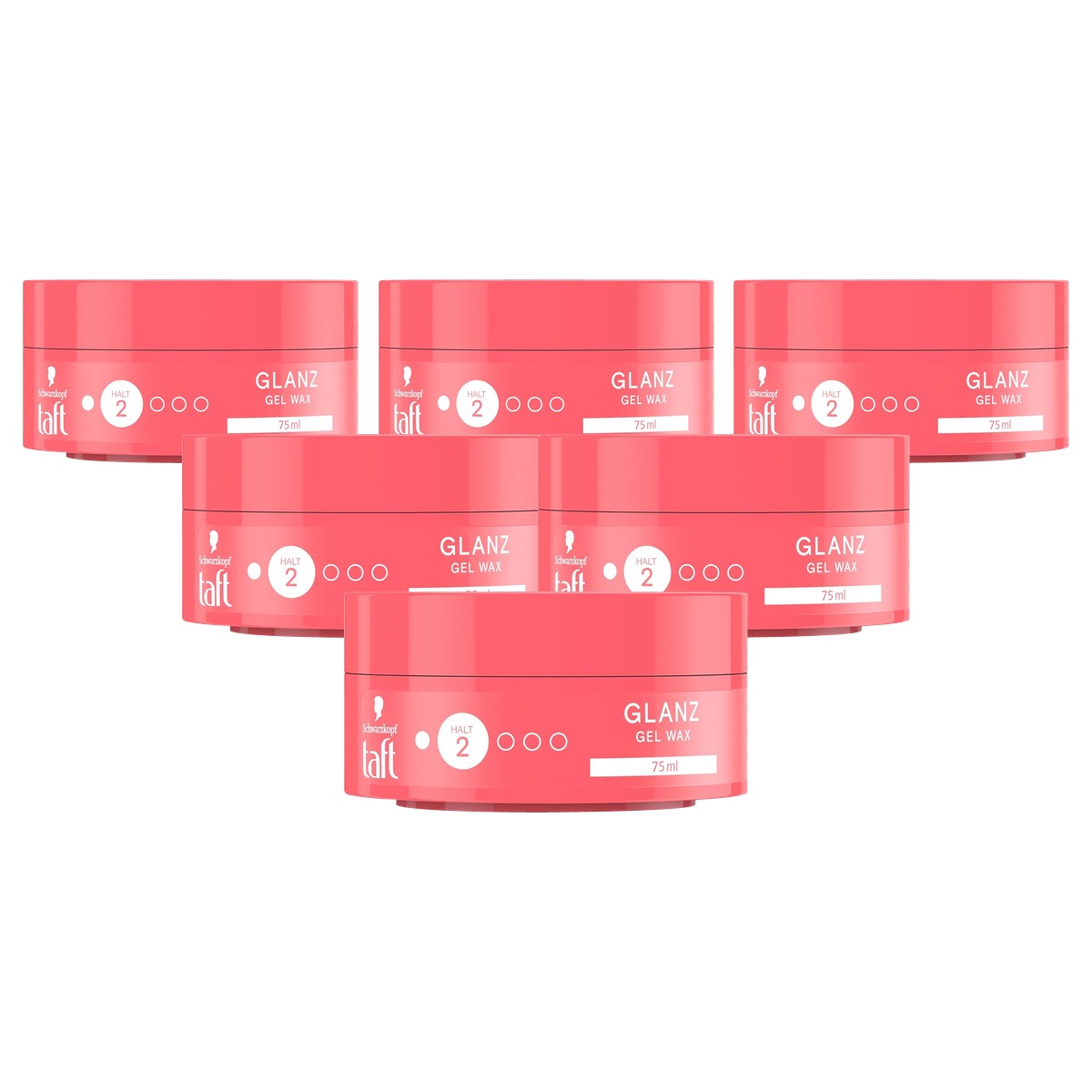 TAFT Gel Wax Stralende Glans 6 x 75 ml - Voordeelverpakking