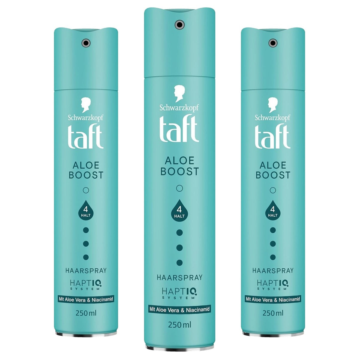 TAFT Haarspray Aloë Boost houdgraad 4 3 x 250 ml - Voordeelverpakking