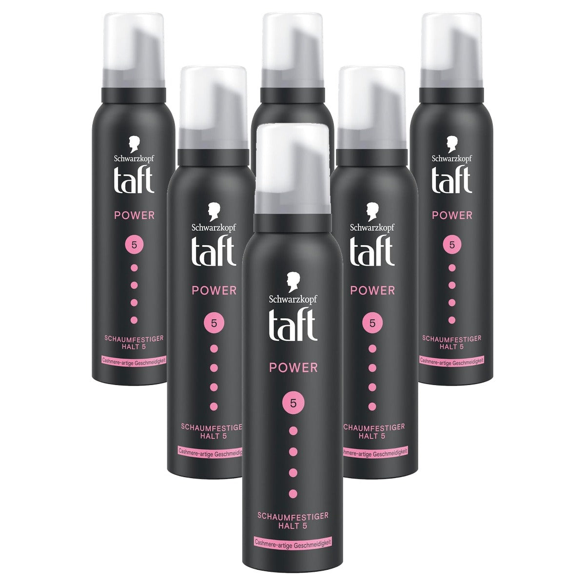 TAFT Power Cashmere Haarschuim Houdgraad 5 6 x 150 ml - Voordeelverpakking
