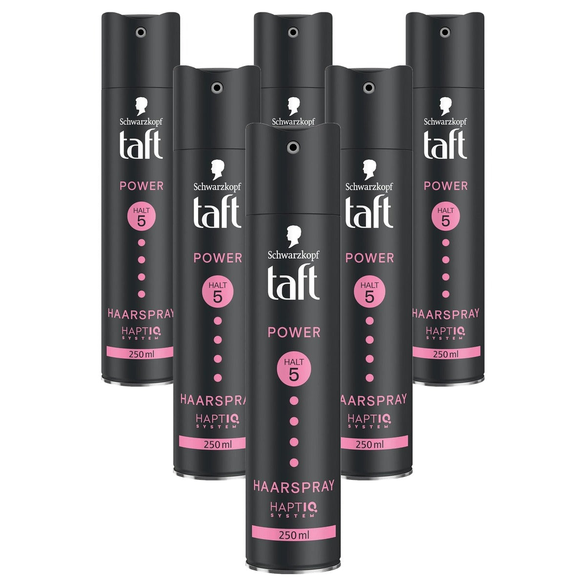 TAFT Power Cashmere Haarspray houdgraad 5 6 x 250 ml - Voordeelverpakking