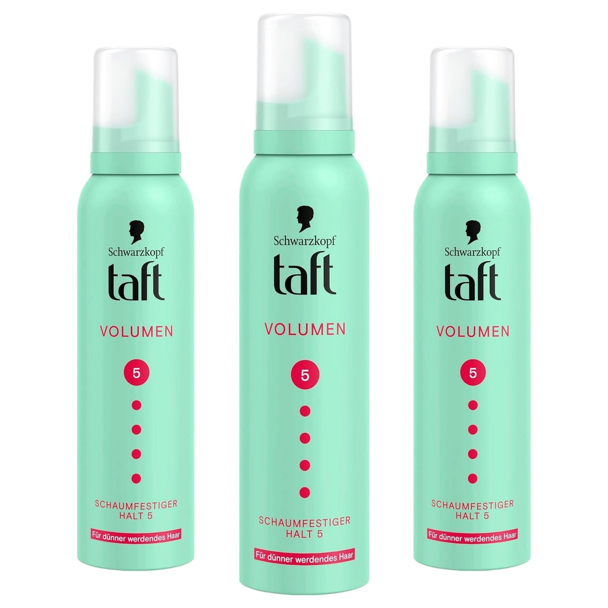 TAFT Schuimvast Volume voor dunner wordend haar 3 x 150 ml - Voordeelverpakking