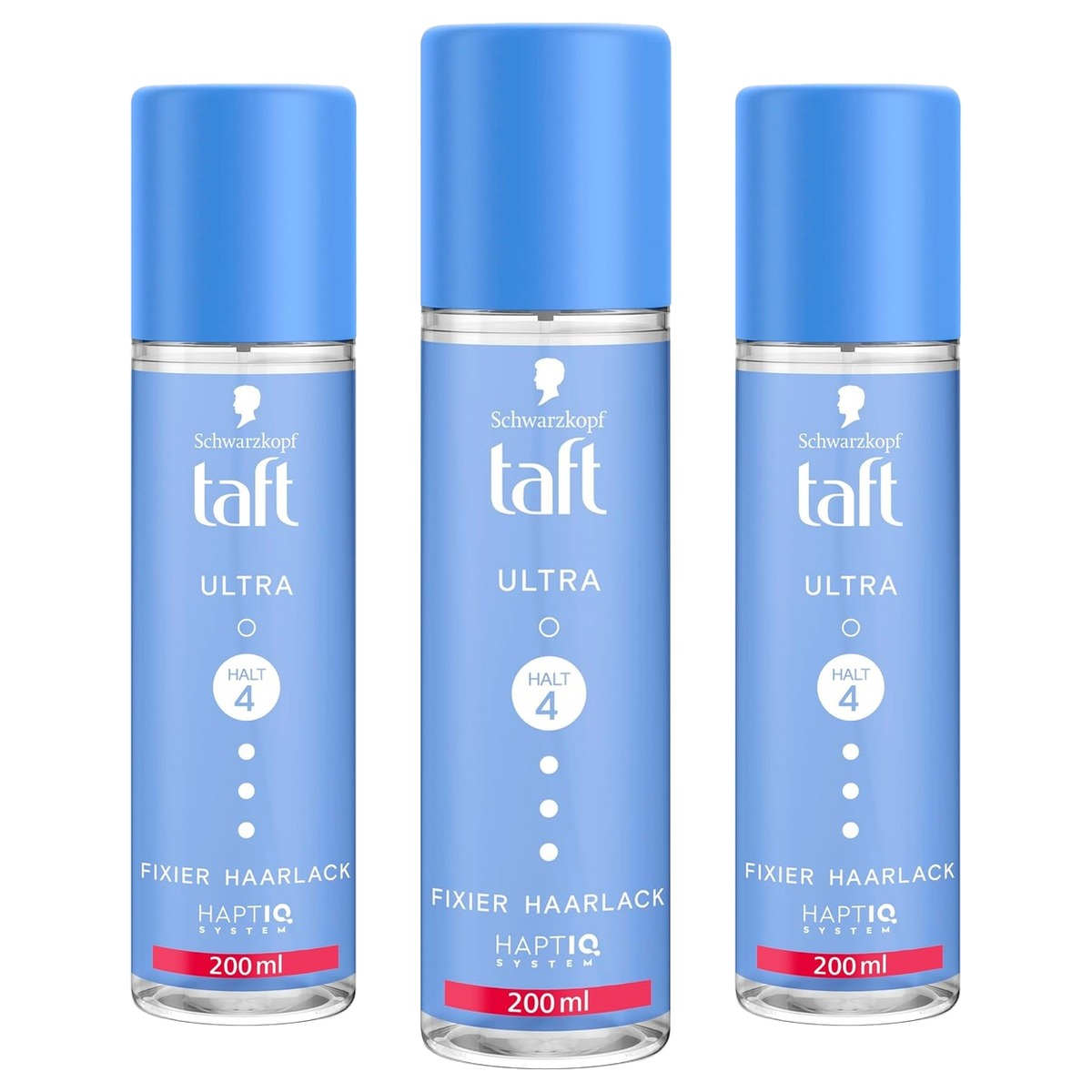 TAFT Ultra Fixier Haarlakpomp Houdgraad 4 3 x 200 ml - Voordeelverpakking