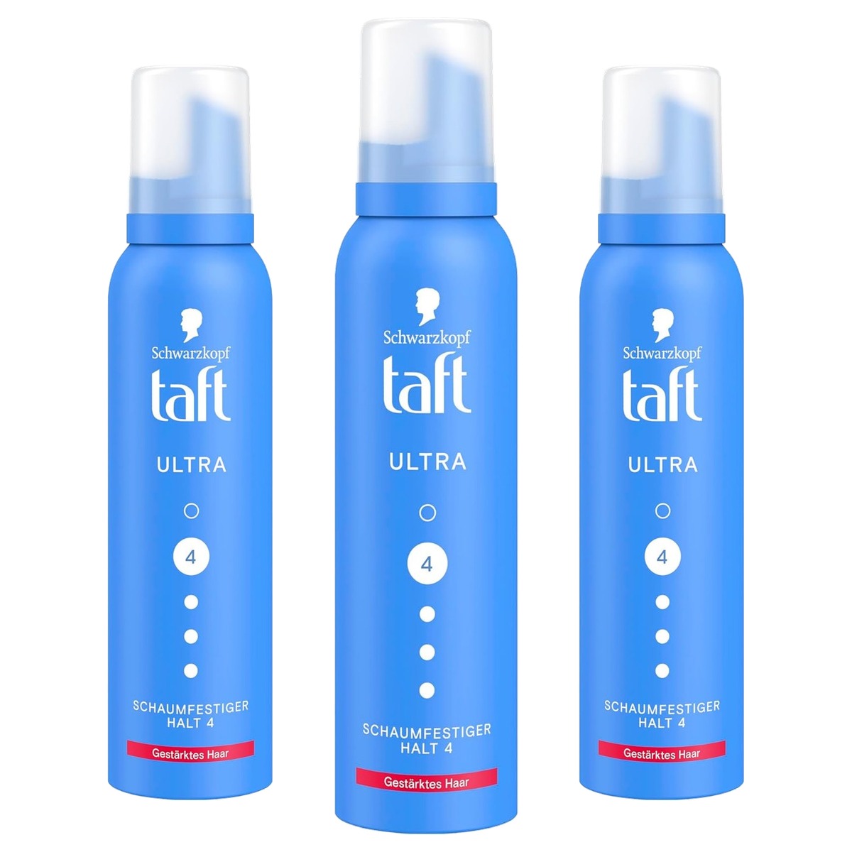 TAFT Ultra Schuimversteviger Houdgraad 4 3 x 150 ml - Voordeelverpakking