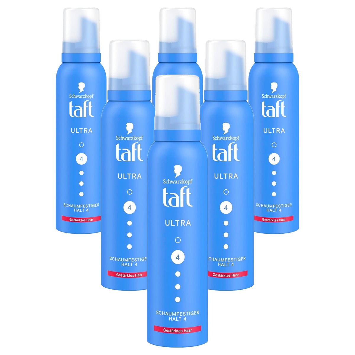 TAFT Ultra Schuimversteviger Houdgraad 4 6 x 150 ml - Voordeelverpakking