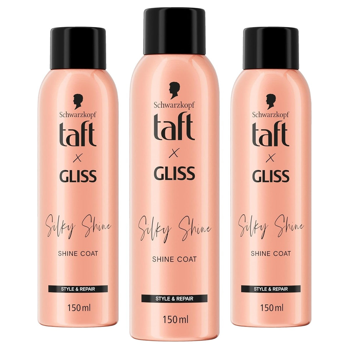 TAFT x Gliss Silky Shine Shine Coat 3 x 150 ml - Voordeelverpakking