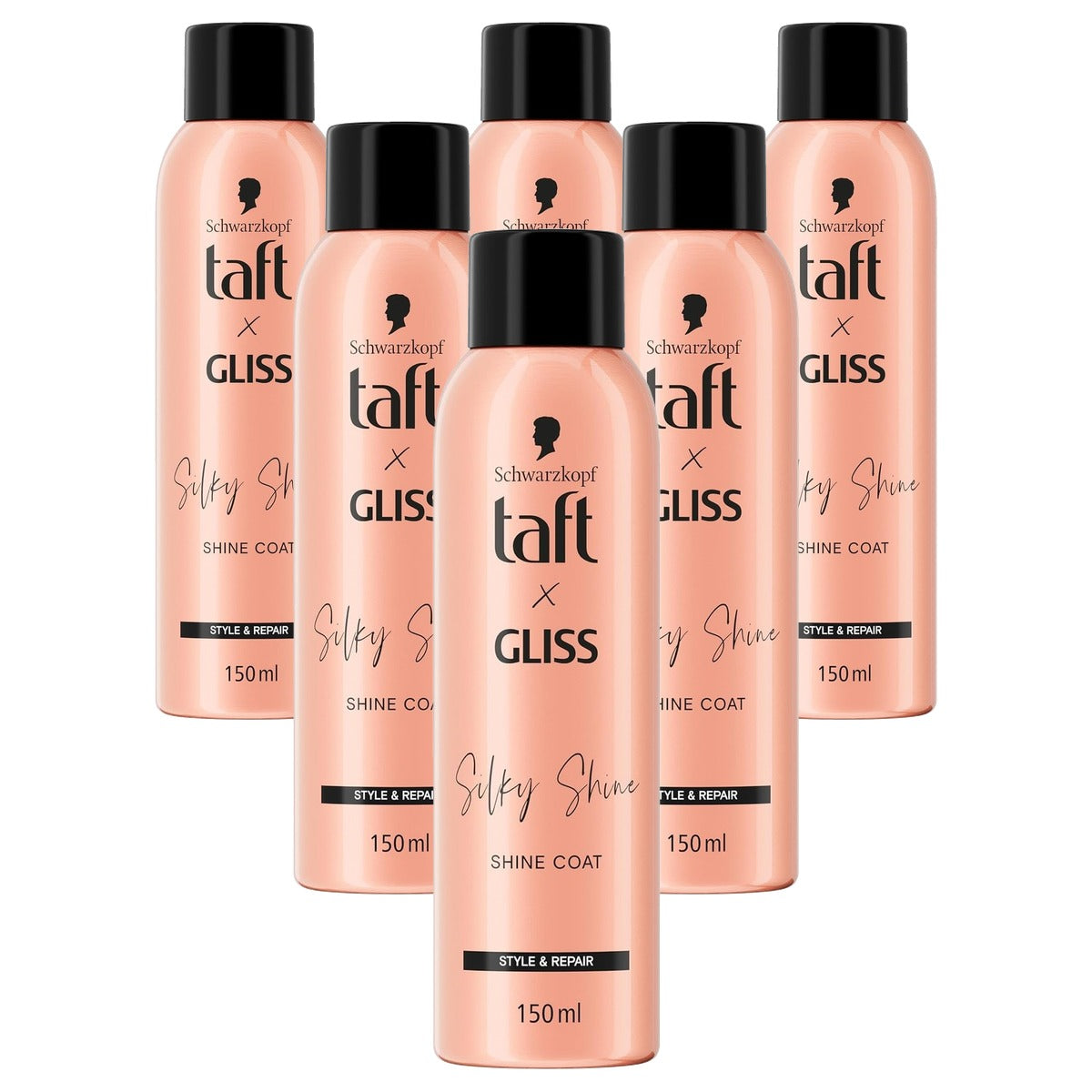 TAFT x Gliss Silky Shine Shine Coat 6 x 150 ml - Voordeelverpakking