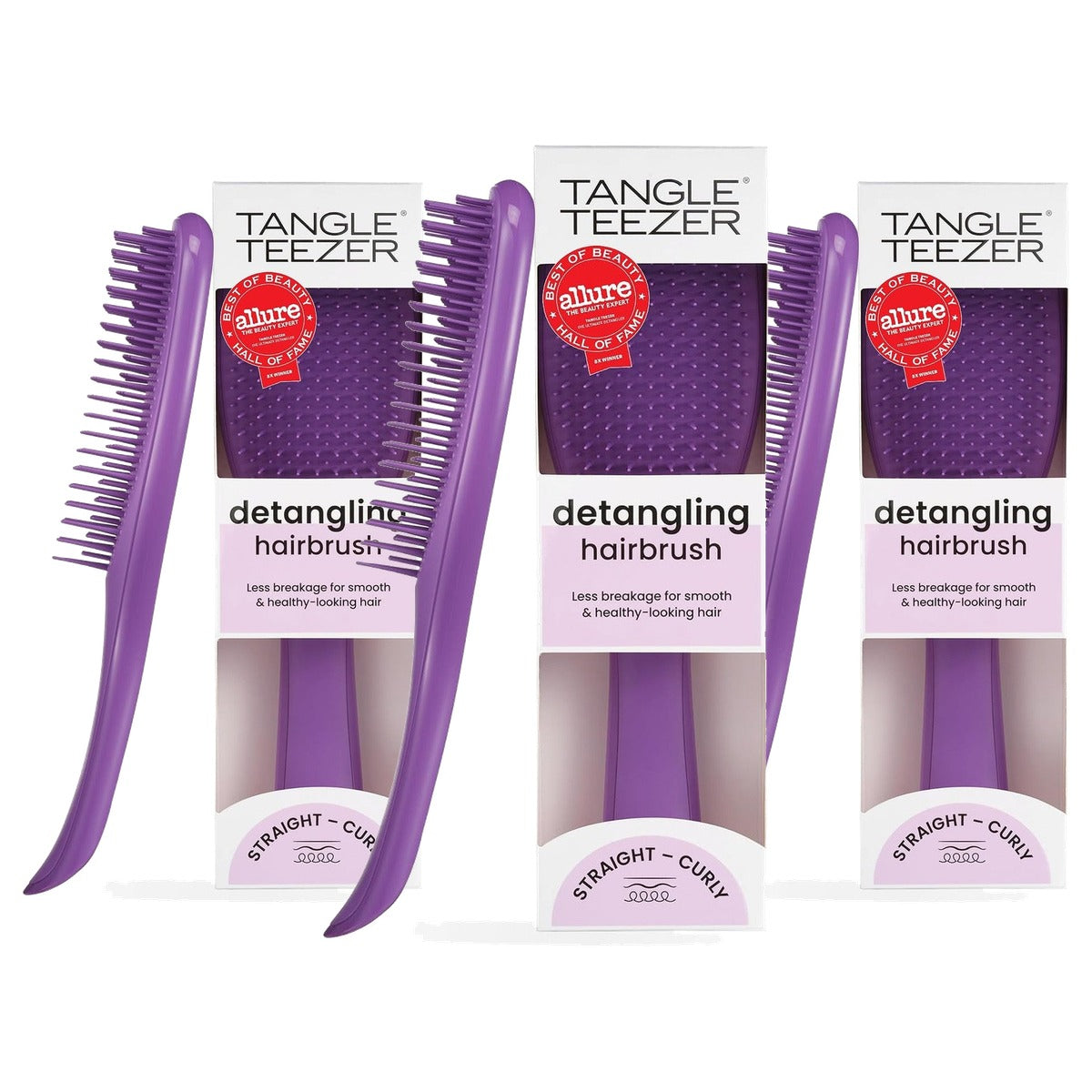 Tangle Teezer Ultimate Detangler Haarborstel Fris Paars - 3-pack
