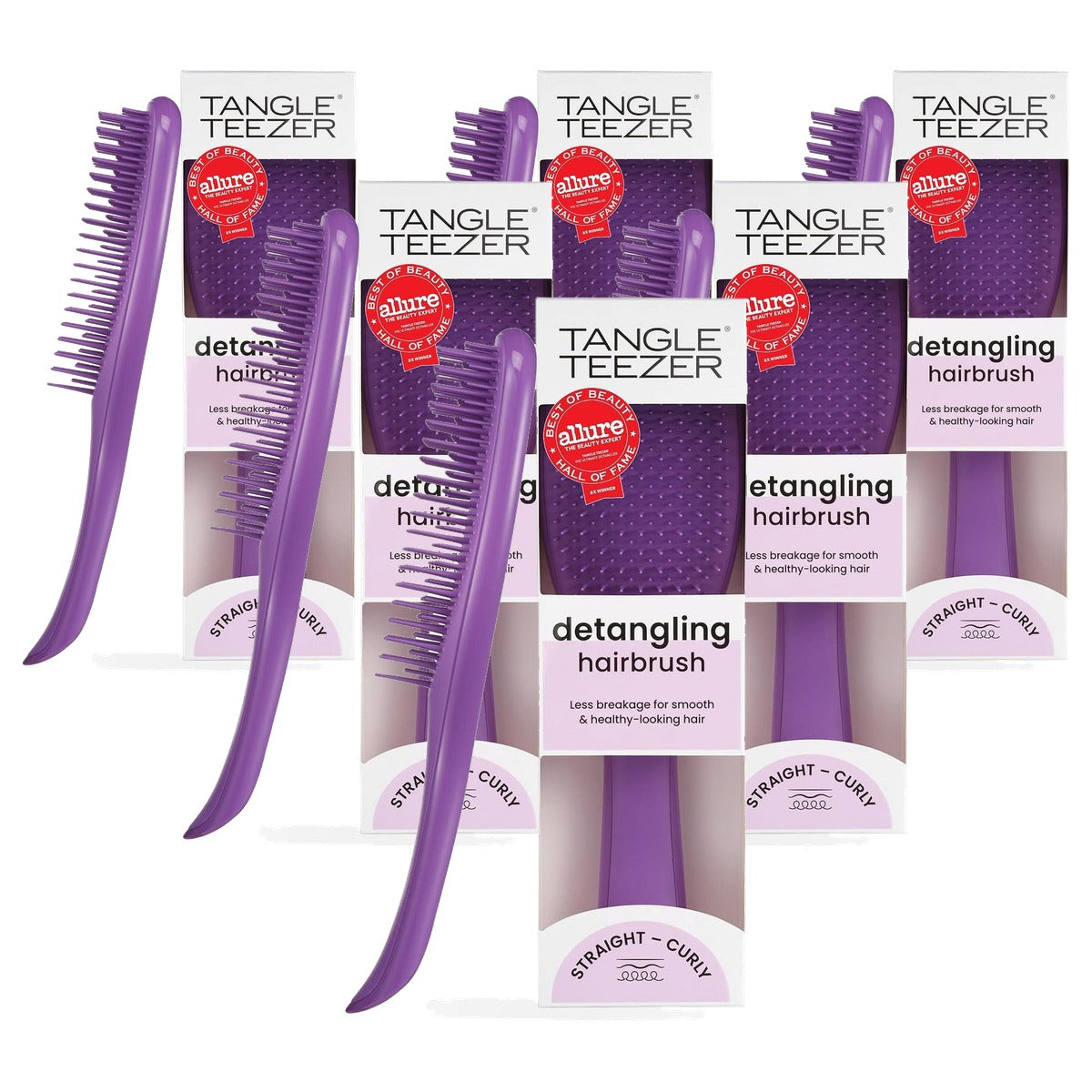 Tangle Teezer Ultimate Detangler Haarborstel Fris Paars - 6-pack