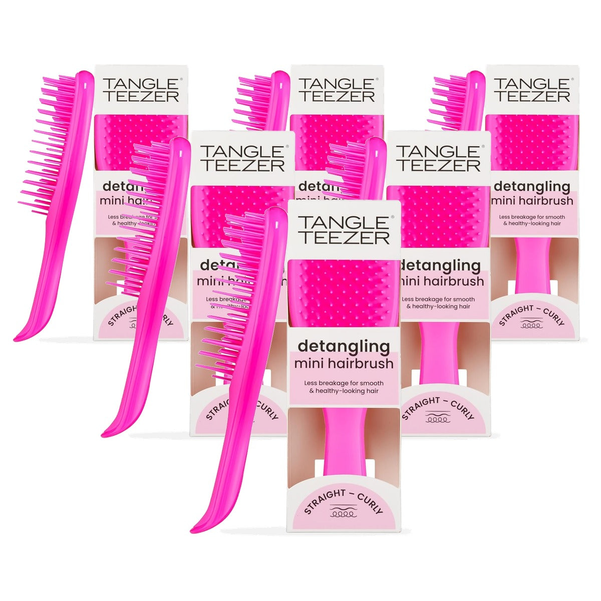 Tangle Teezer Ultimate Detangler Klein Roze - 6-pack