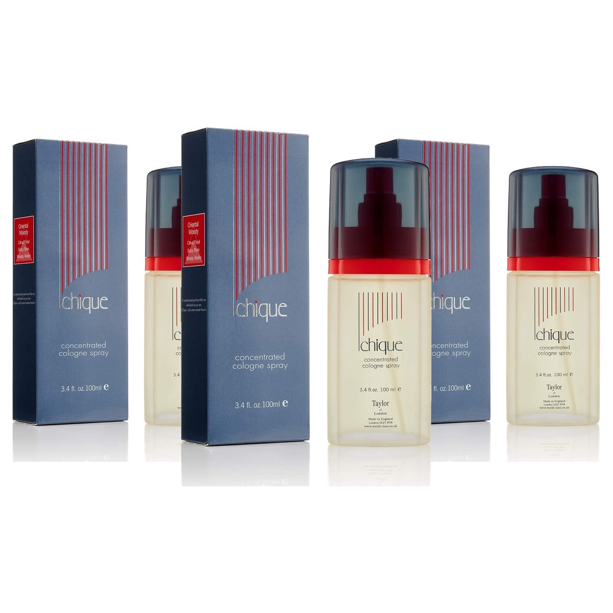 Taylor of London Chique Eau de Cologne Spray 100 ml - 3 stuks