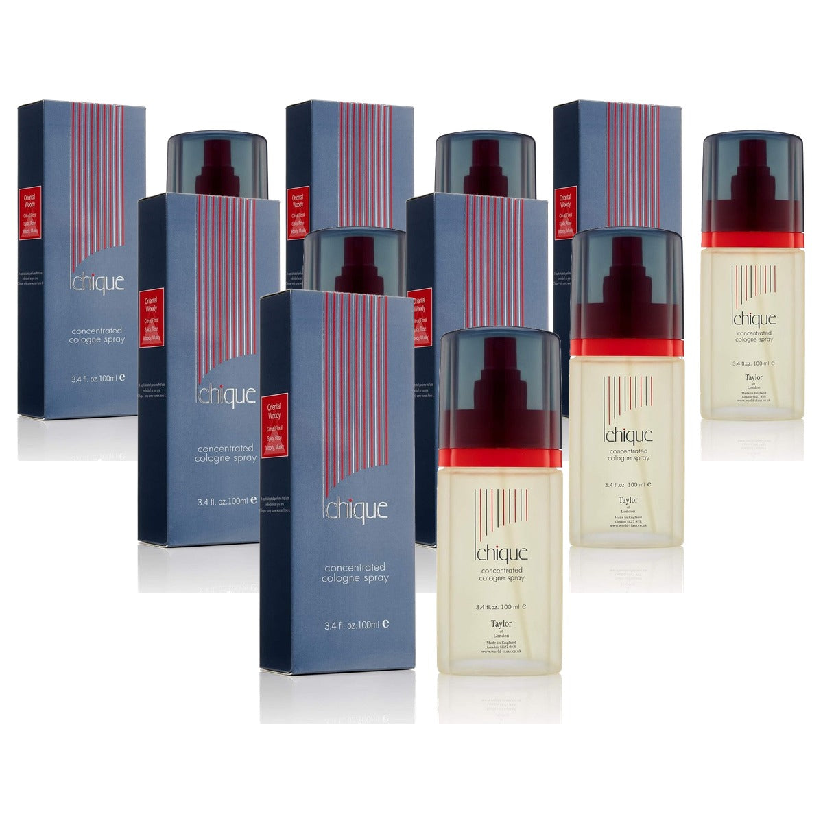Taylor of London Chique Eau de Cologne Spray 100 ml - 6 stuks