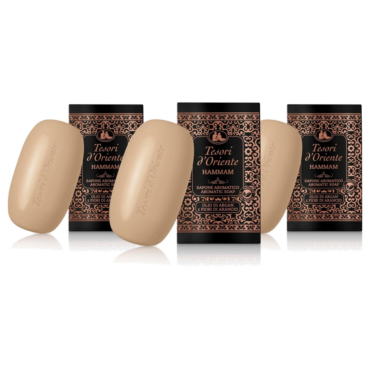 Tesori d'Oriente Aromatische zeep Hammam 3 x 125 g - Voordeelverpakking