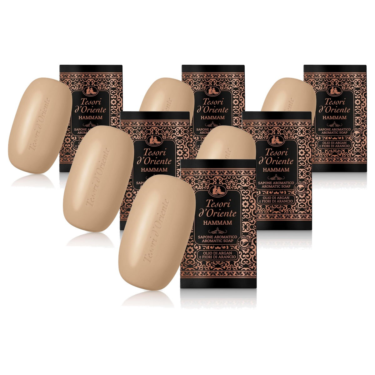 Tesori d'Oriente Aromatische zeep Hammam 6 x 125 g - Voordeelverpakking