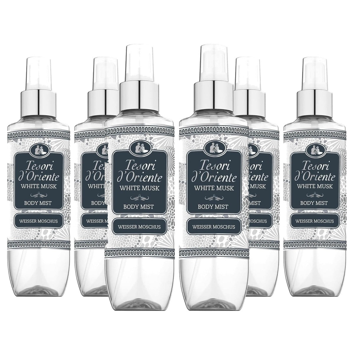 Tesori d´Oriente Body Mist Witte muskus 3 x 200 ml - Voordeelverpakking