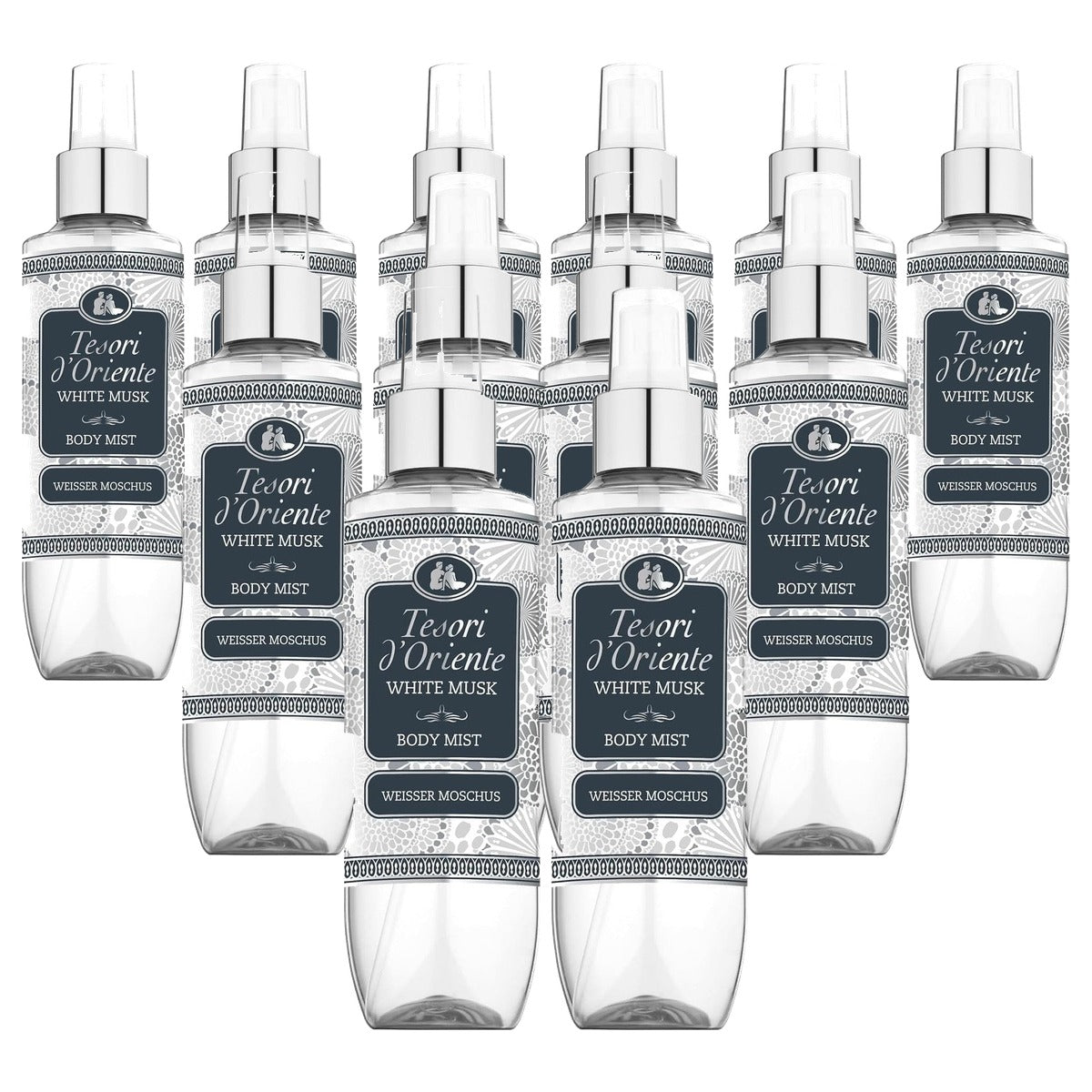 Tesori d´Oriente Body Mist Witte muskus 6 x 200 ml - Voordeelverpakking