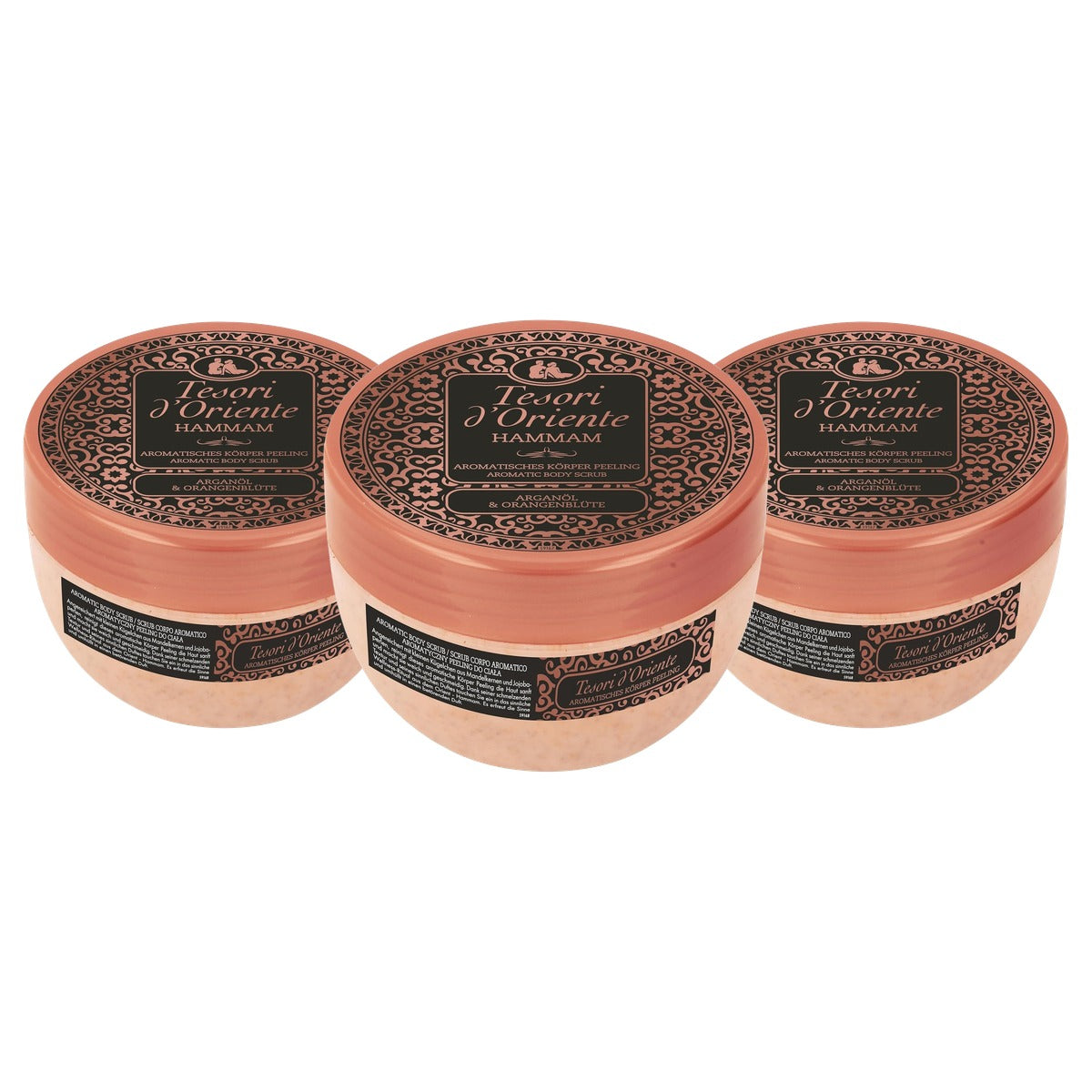 Tesori d'Oriente Body Scrub 'Hammam' 3 x 300 ml - Voordeelverpakking