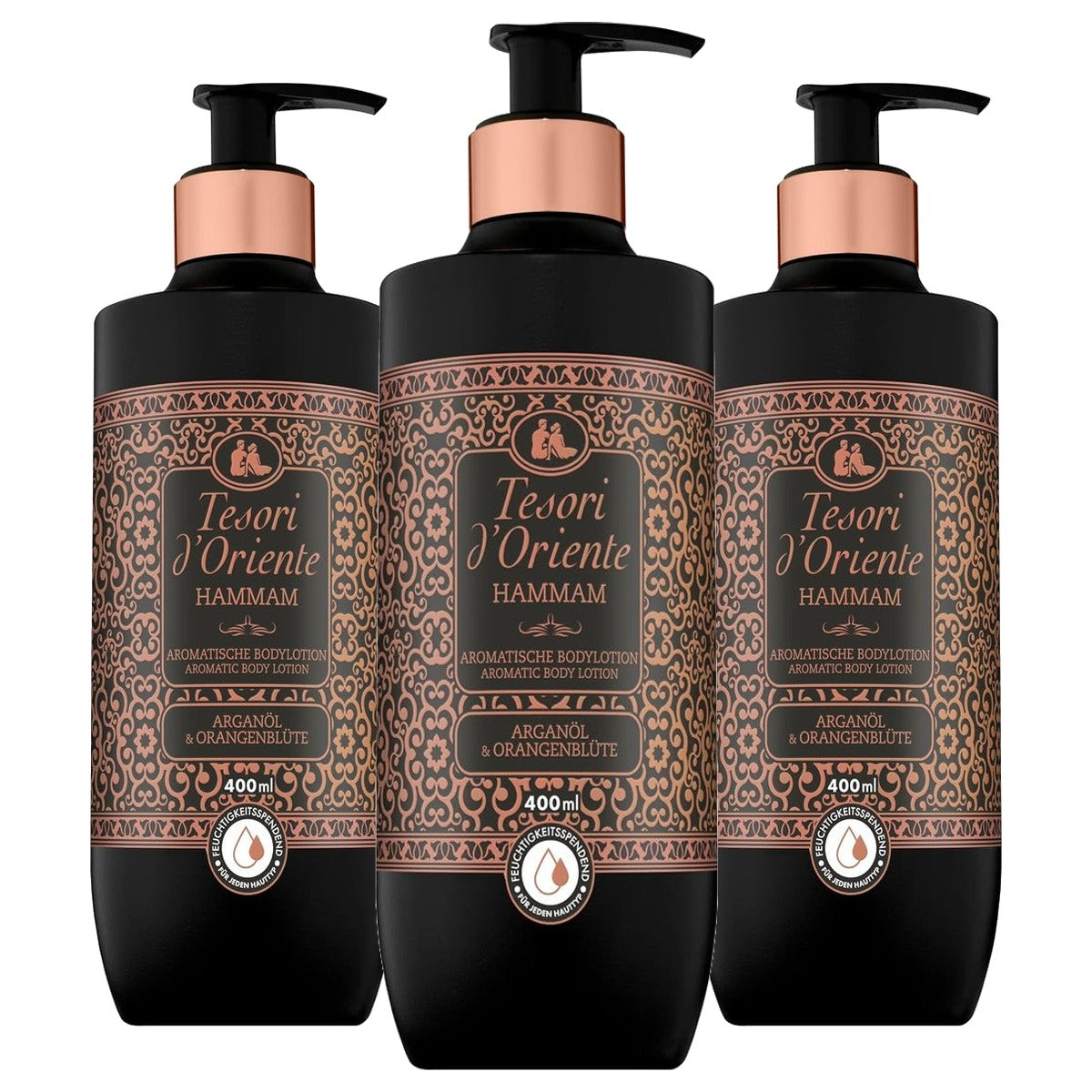 Tesori d'Oriente Hammam Bodylotion 3 x 400 ml - Voordeelverpakking