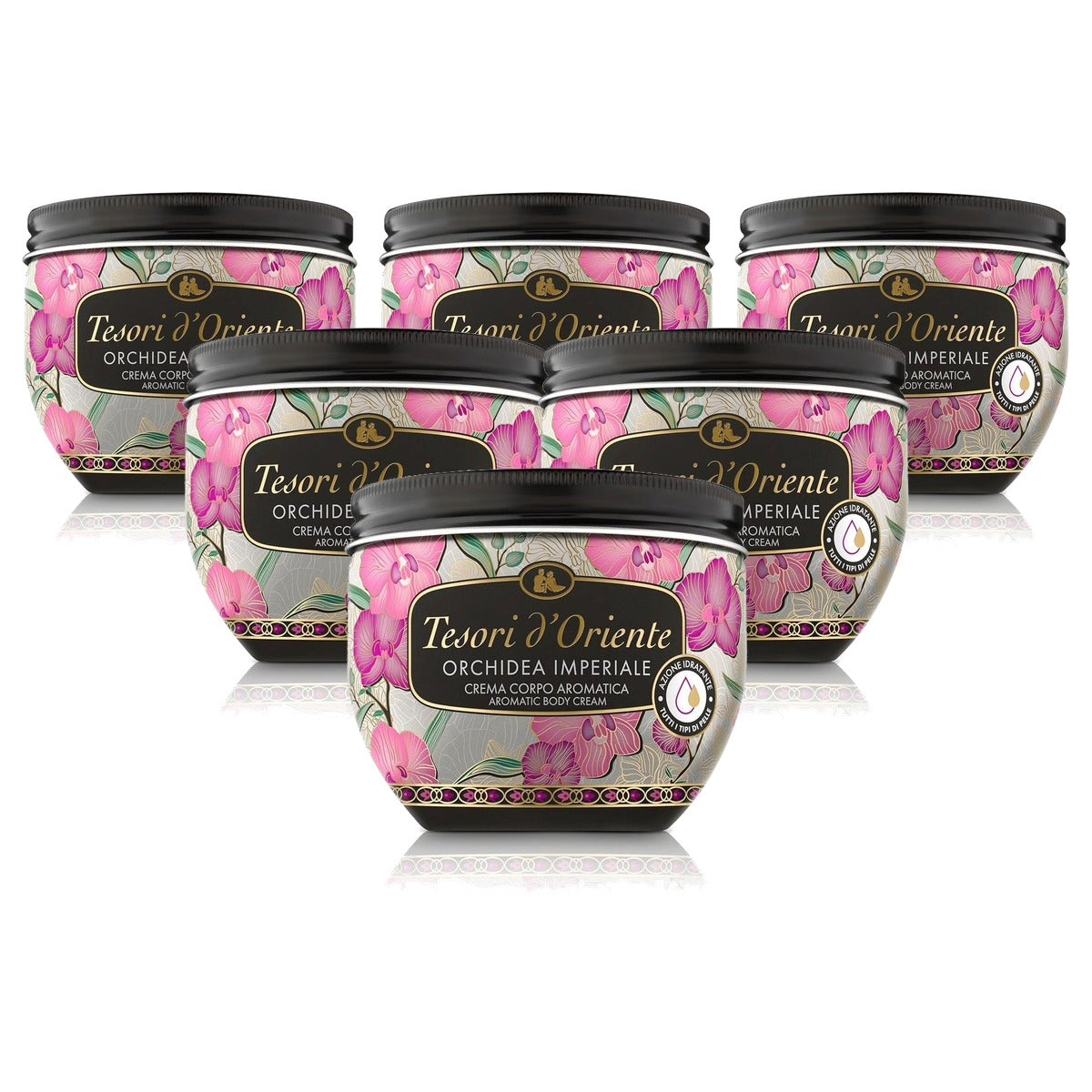 Tesori d'Oriente Orchidea della Cina Body Cream 6 x 300 ml - Voordeelverpakking