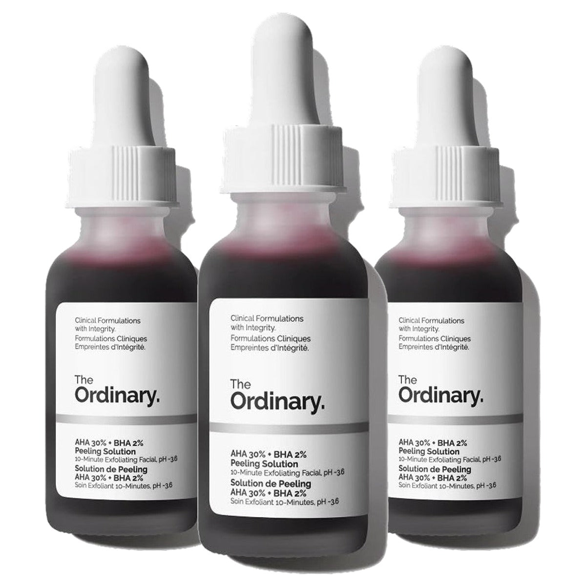 The Ordinary AHA 30% + BHA 2% Peelingoplossing 30 ml - 3-pack