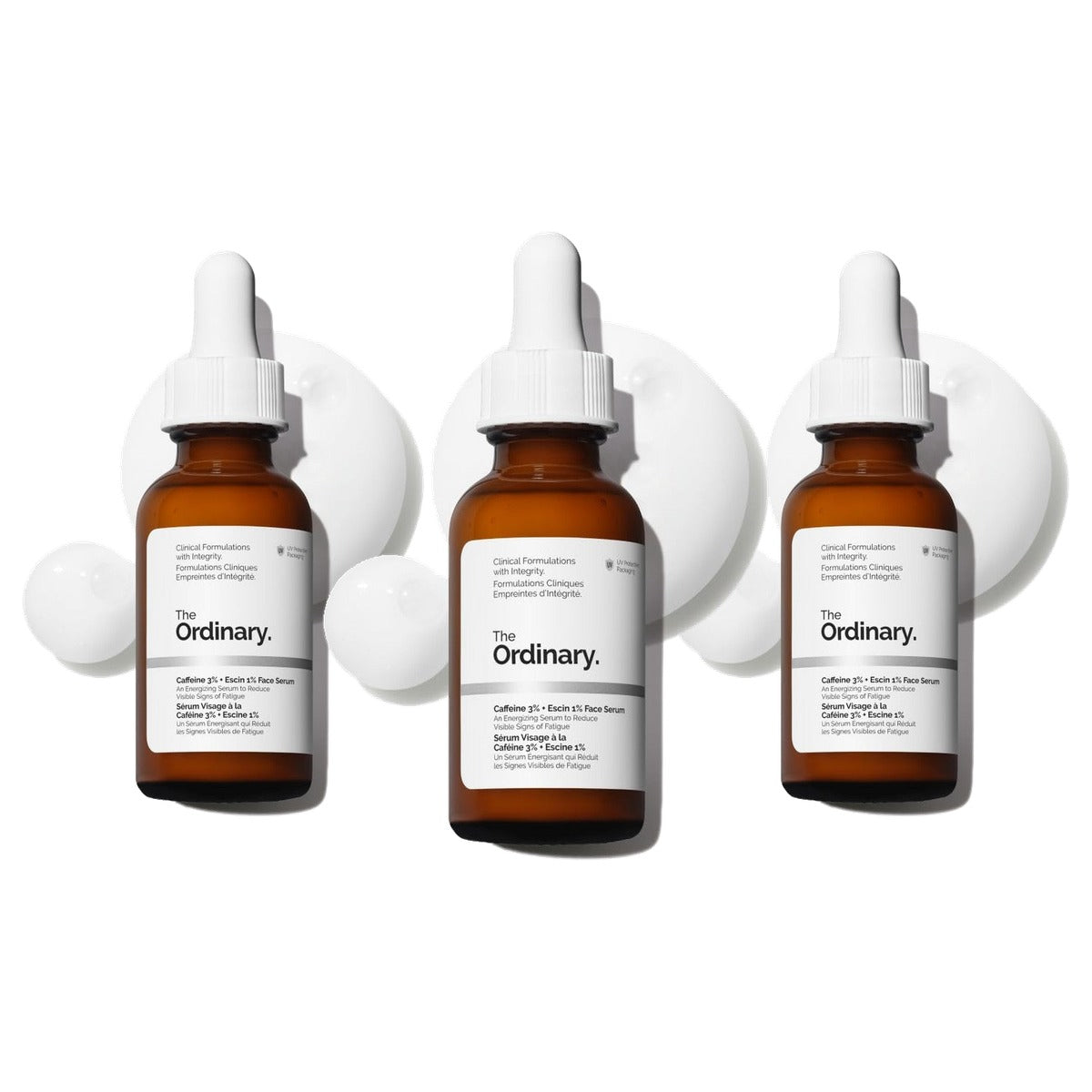 The Ordinary Cafeïne 3% + Escin 1% Gezichtsserum 30 ml - 3-pack