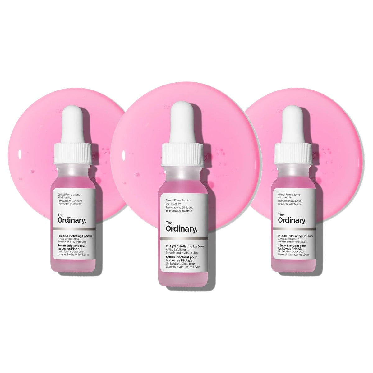 The Ordinary PHA 5% Exfoliating Lip Serum Lippenpeeling 15 ml - 3-pack