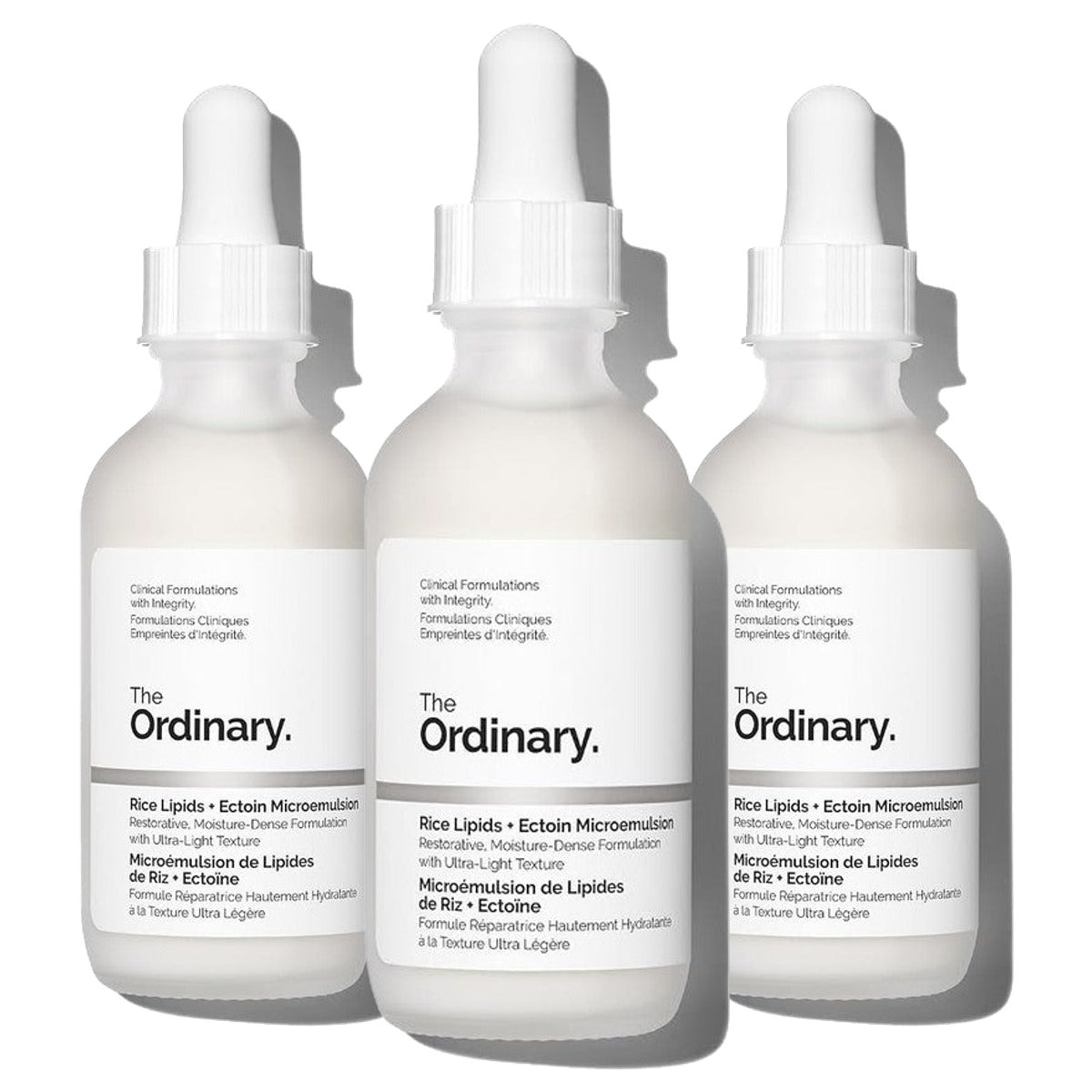 The Ordinary Rice Lipids + Ectoïne Microemulsie Crème - 3-pack