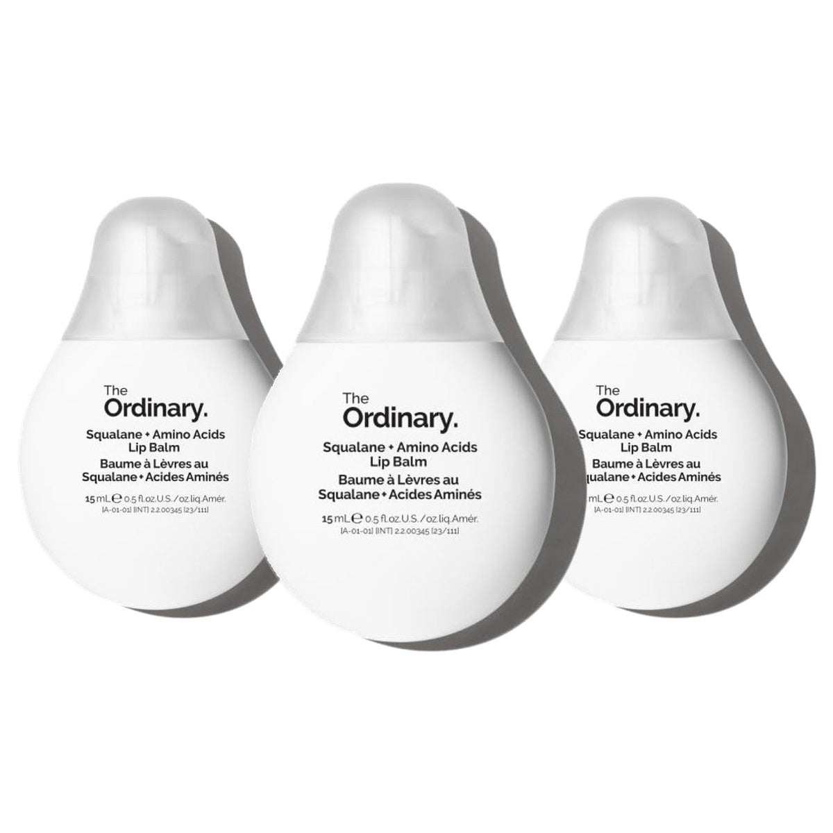 The Ordinary Squalane + Amino Acids Lip Balm 15 ml - 3-pack