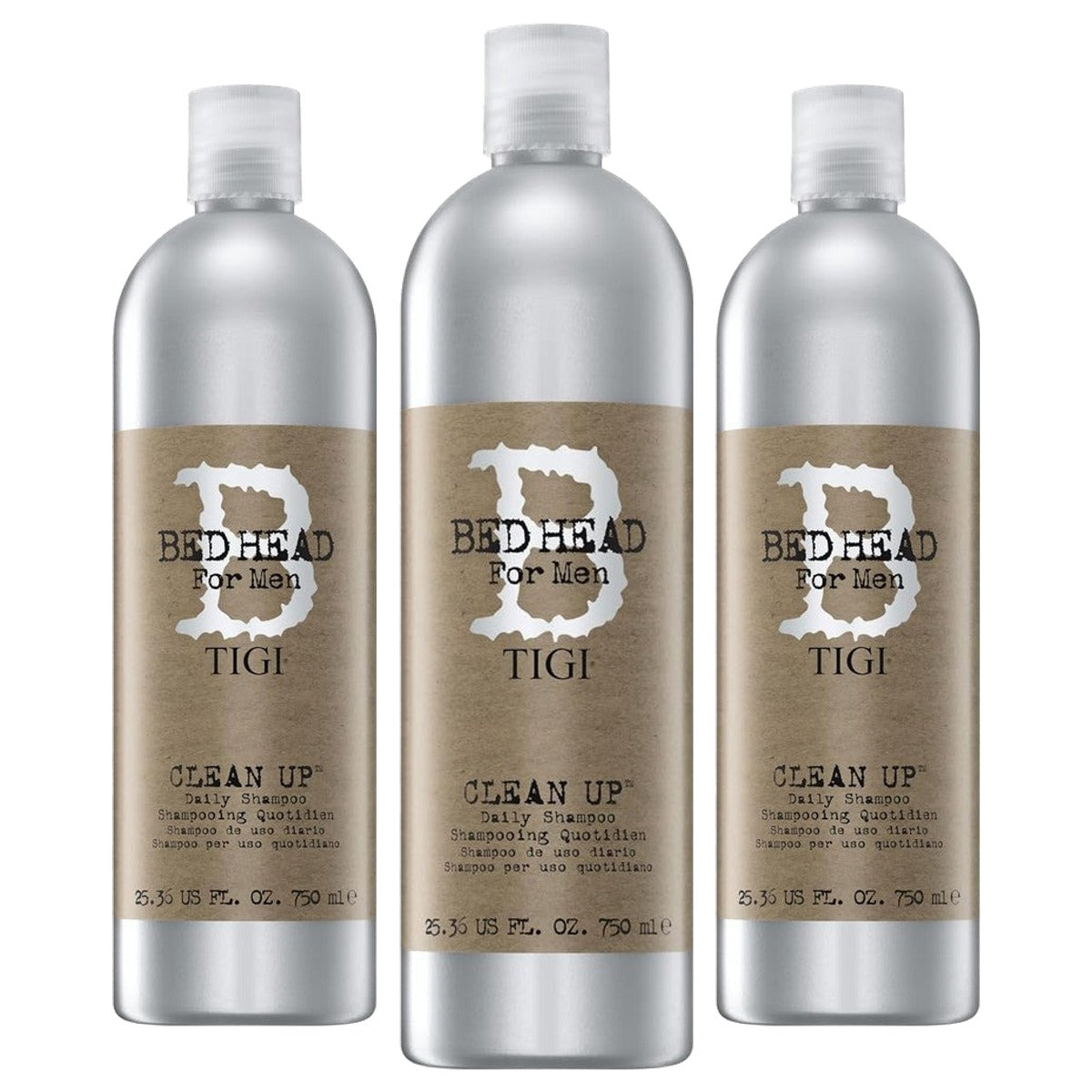 TIGI Bed Head for Men Clean Up Shampoo 750 ml - 3-pack