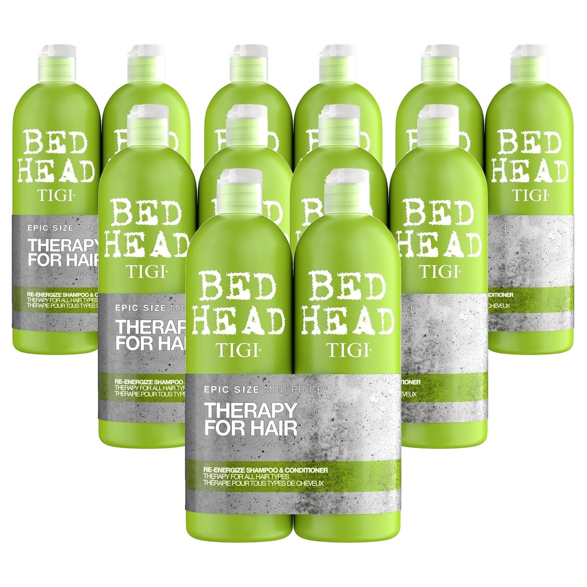 TIGI Bed Head Re-Energize Shampoo & Conditioner Set 2 x 750 ml - 6-pack