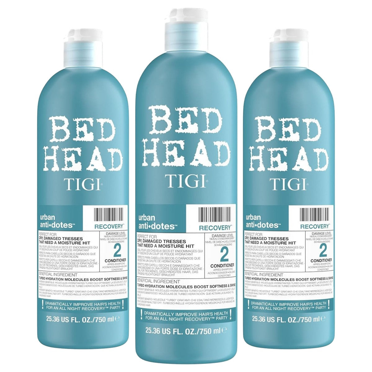 TIGI Bed Head Urban Antidotes Recovery Shampoo 750 ml - 3-pack