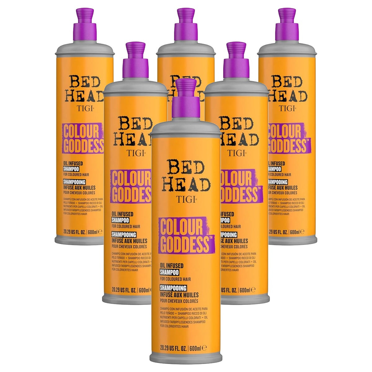 TIGI Bed Head Colour Goddess Shampoo 600 ml - 6-pack
