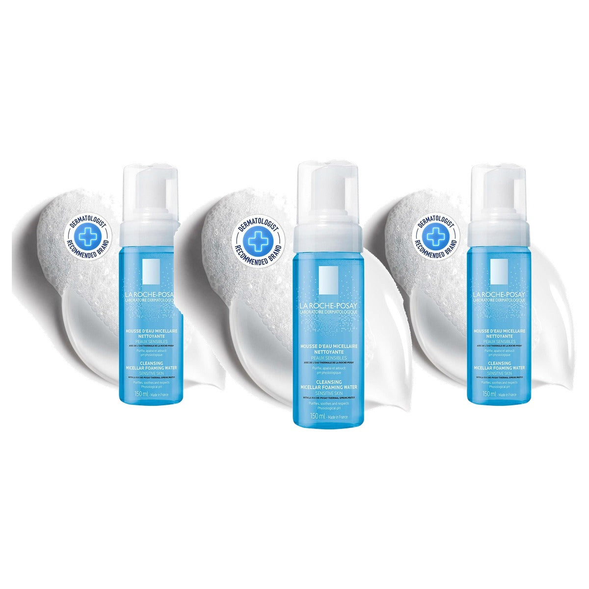 La Roche-Posay Toleriane Micellaire Reinigingsschuim Gezicht 150 ml - 3-pack