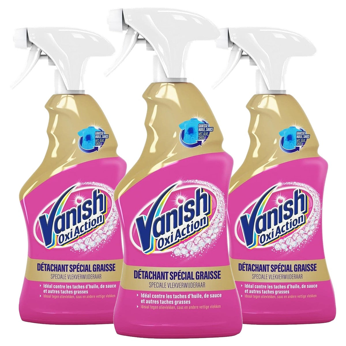 Vanish Gold Vlekverwijderaar Voorwas 3 x 500 ml - Voordeelverpakking